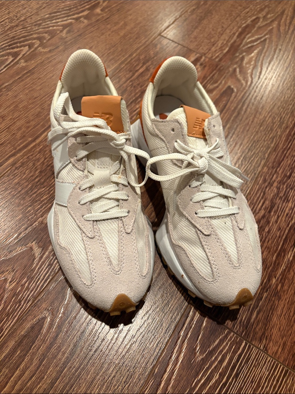 New Balance Men's Cream & Tan Suede-Accent Sneakers